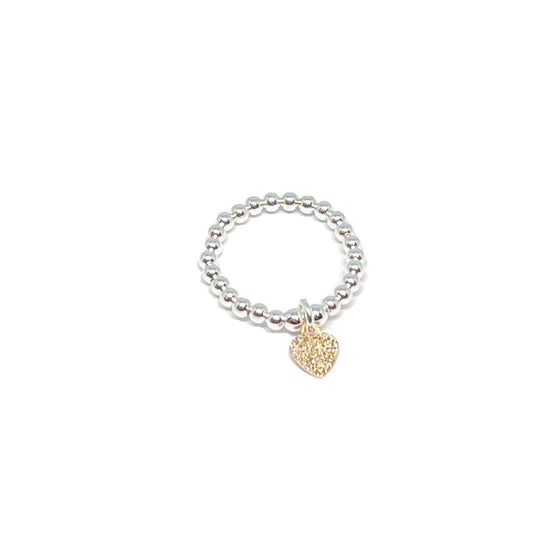 Stretch Heart Ring Rose Gold