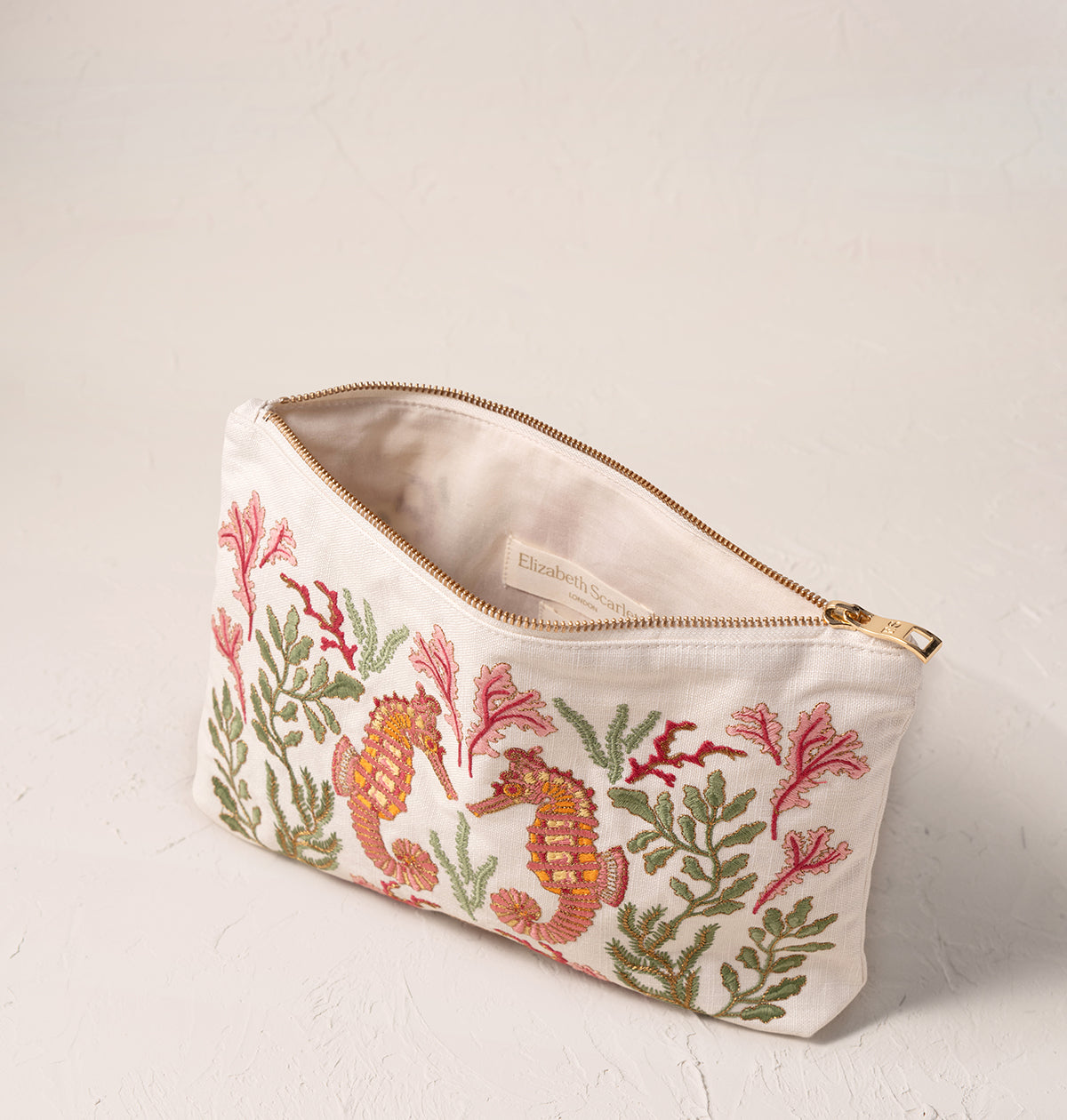Elizabeth Scarlett Coral Seahorse Everyday Pouch