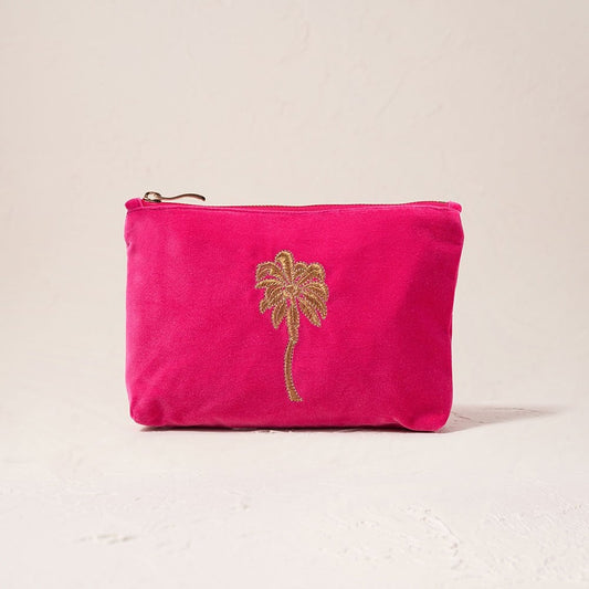Elizabeth Scarlett Sunset Palm Pink Mini Pouch