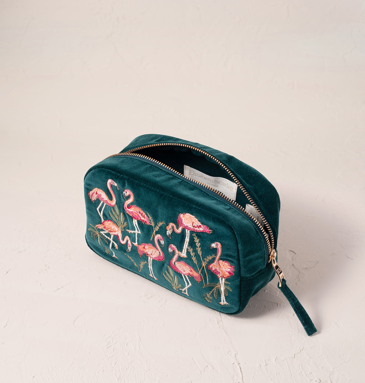 Elizabeth Scarlett Flamingos Makeup Bag