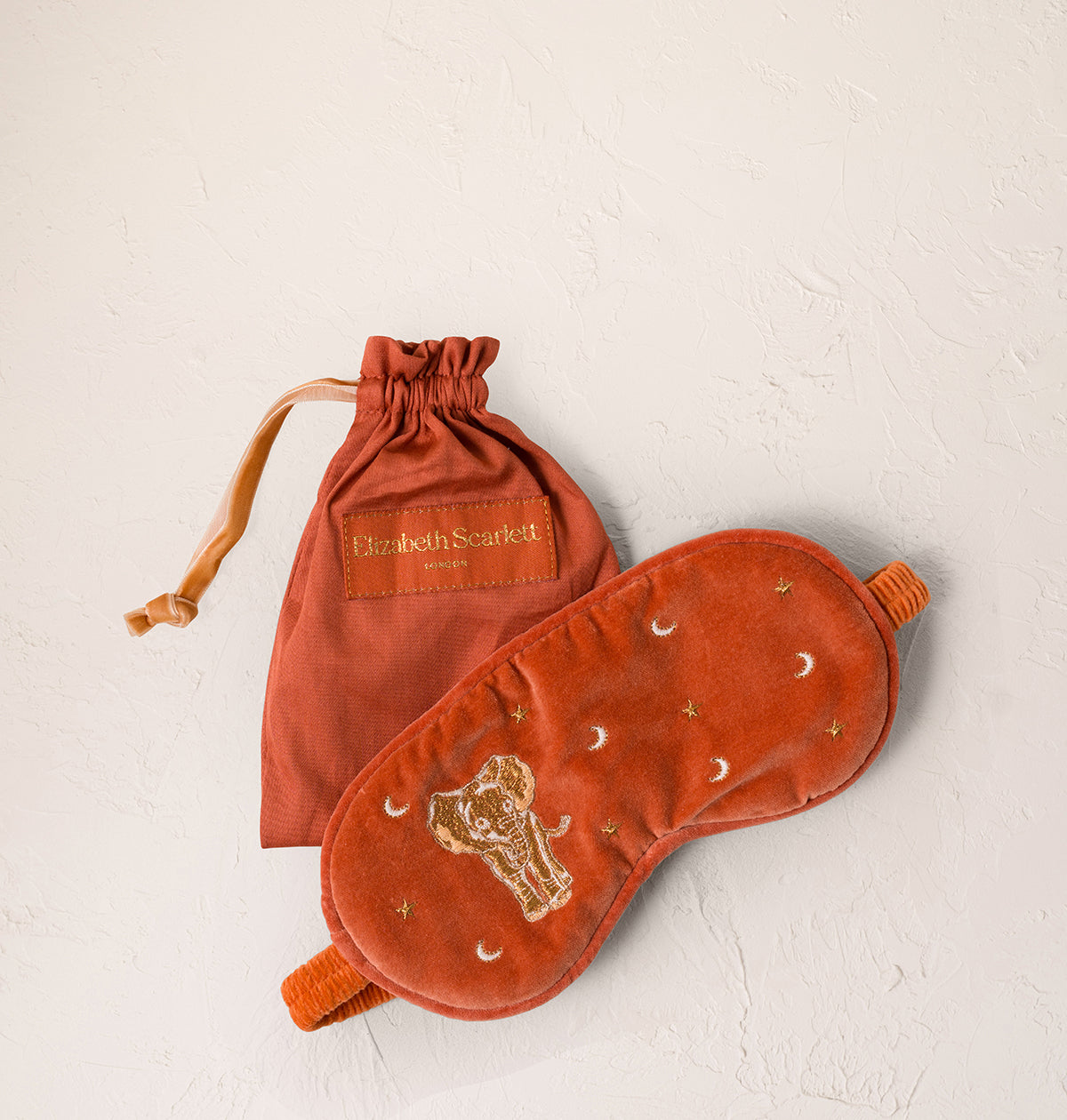 Elizabeth Scarlett Golden Elephants Eye Mask