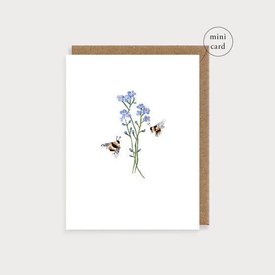 Bees and Forget Me Nots Mini Card