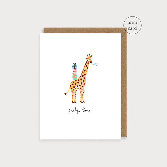 Giraffe Party Time Mini Card