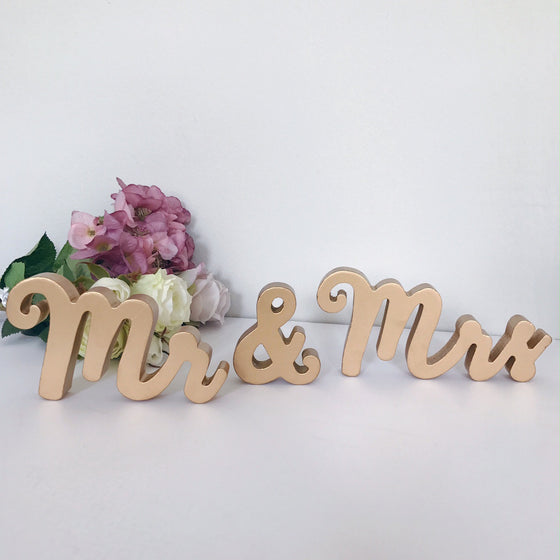 Mr and Mrs Gold Standing Letters