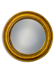  Antiqued Gold Rounded Framed Medium Convex Mirror