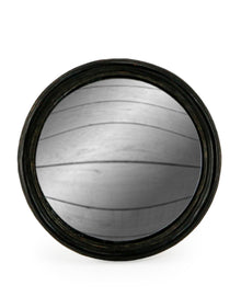  Antiqued Black Thin Framed Medium Convex Mirror